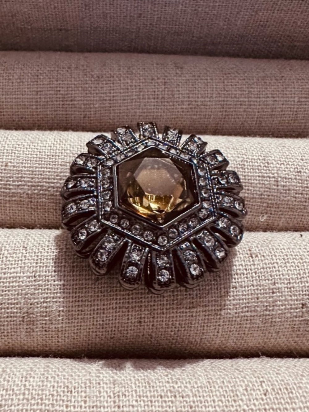 BCBG | Ring | Faux Smoky Quartz Hematite Crystal - Picture 5 of 6